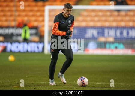 Blackpool, UK. 17th Jan, 2024. Matty Virtue of Blackpool during the pre-game warm up ahead of the Emirates FA Cup Third Round Replay match Blackpool vs Nottingham Forest at Bloomfield Road, Blackpool, United Kingdom, 17th January 2024 (Photo by Gareth Evans/News Images) in Blackpool, United Kingdom on 1/17/2024. (Photo by Gareth Evans/News Images/Sipa USA) Credit: Sipa USA/Alamy Live News Stock Photo