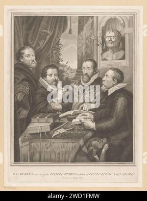 Portrait of Hugo de Groot, Jan Caspar Philips, 1744 print Text sheet ...