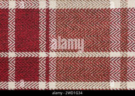 Background image - tartan upholstery fabric texture. Stock Photo
