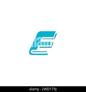 FE Book Logo. Letter F Logo. Education Book Stock Vector