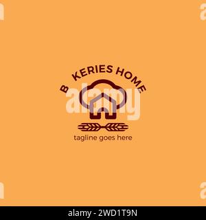 Bakeries Home Logo. Bakeries Vector Illustration Stock Vector