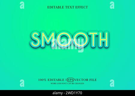 editable text effect in a realistic blue, elegant, and smooth style Stock Vector