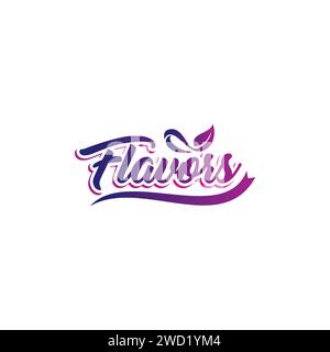 Flavors Typography. Suitable for drink logo Stock Vector