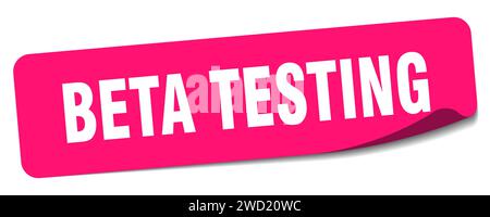 beta testing sticker. beta testing rectangular label isolated on white background Stock Vector