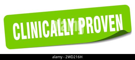 clinically proven sticker. clinically proven rectangular label isolated on white background Stock Vector