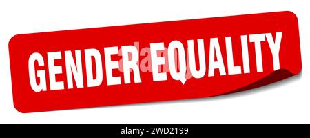 gender equality sticker. gender equality rectangular label isolated on white background Stock Vector