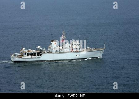 HMS Brocklesby of the British Royal Navy. Stock Photo