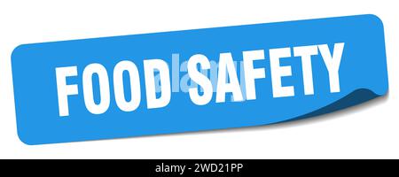 food safety sticker. food safety rectangular label isolated on white ...
