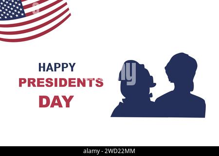 Happy president day of America, Washington day banner background. Vector illustration can used for federal holiday president day of USA.  Stock Vector