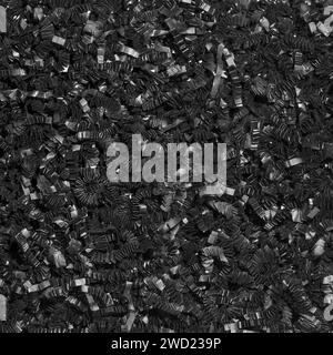 Material for fill shipping boxes. Shredded paper. Gift box filler background Stock Photo
