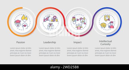 Multicolor extracurricular activities layout with line icons Stock Vector