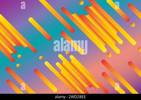 Abstract background of geometric shapes in gradient. IT technologies and programming. Vector web page banner template design Stock Vector