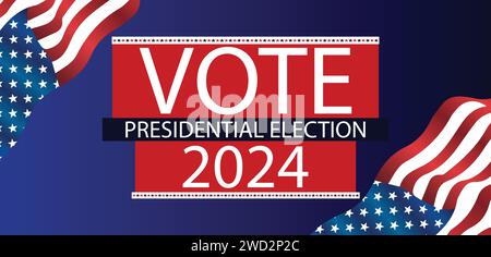 Vote Presidential Election 2024 Usa Text illustration Design Stock Vector