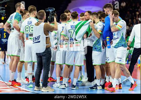 Hamburg, Deutschland. 17th Jan, 2024. Fahne EHF, European Handball ...