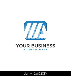 Abstract MA letter branding logo design concept. Vector illustration Stock Vector