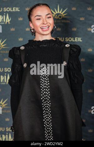 London, UK. 17th Jan, 2024. Ella Eyre arriving for the European premiere of Cirque Du Soleil 'Alegria - In A New Light' at the Royal Albert Hall in London. Credit: Imageplotter/Alamy Live News Stock Photo