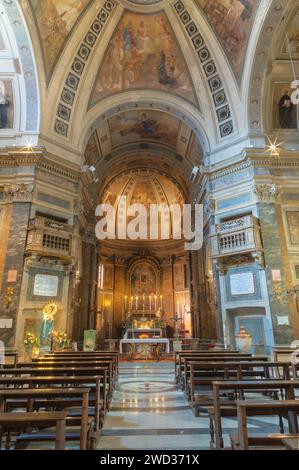 ROME, ITALY - AUGUST 31, 2021: The nave of church Chiesa di Santa Dorotea. Stock Photo