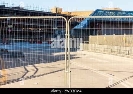 Bradford, UK, 18 January 2024, Bradford Interchange bus station remains closed following reports of damage on 04.01.2024.  The closest you can get to the bus station from Nelson Street Credit: Neil Terry/ Neil Terry Photography Stock Photo