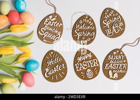 EASTER EGGS BUNDLE Digital multilayer layout files are specially prepared for the laser cut, CNC router machine and other cutting machines. Stock Vector
