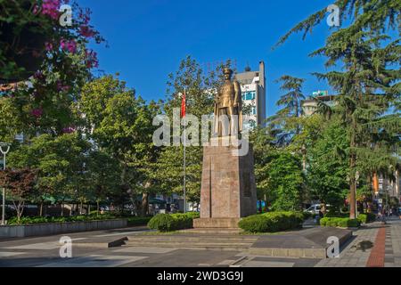 Monument  to Mustafa Kemal Ataturk at Trabzon Meydan park in Trabzon. Turkey Stock Photo