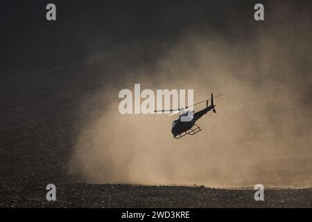 Helicopter During The Stage 11 Of The Dakar 2024 On January 18 2024   Helicopter During The Stage 11 Of The Dakar 2024 On January 18 2024 Between Al Ula And Yanbu Saudi Arabia 2wd3kre 