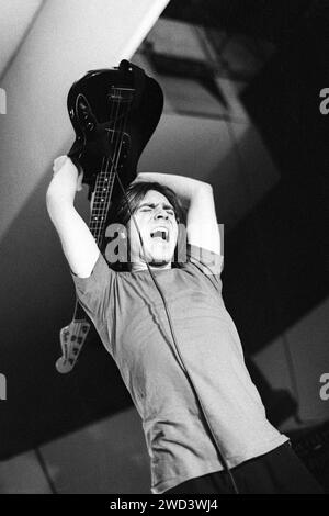 An emotional Daren Seymour of the post-rock band Seefeel playing at ...