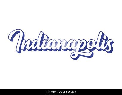 Indiana vintage 3d vector lettering. Retro bold font, typeface. Pop art ...