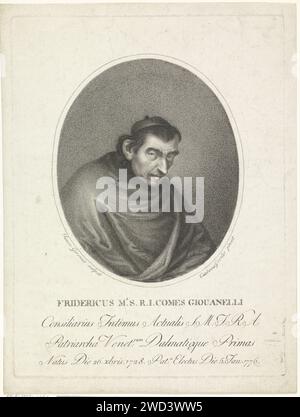 Portret Van Geesilejke Federico Maria Giovanelli, Innocenzo Geremia, After Gaetano Grezler, 1786 - 1836 print  Italy paper engraving historical persons Stock Photo