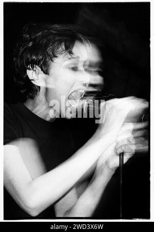 Sonya Madan of Echobelly playing at Bristol Fleece and Firkin in Bristol, England on 31 March 1994. Photo: Rob Watkins. INFO: Echobelly, a British indie rock band formed in the '90s, was fronted by Sonya Madan. Known for their melodic sound and insightful lyrics, hits like 'Great Things' and 'King of the Kerb' showcased their contribution to the Britpop era's musical landscape. Stock Photo