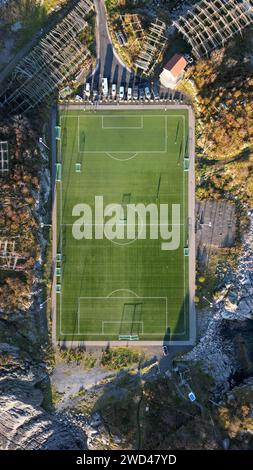 Soccer Field in Norway Stock Photo
