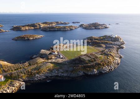 Soccer Field in Norway Stock Photo