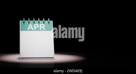 April 1 Calendar Spotlighted on Black Background Stock Photo - Alamy