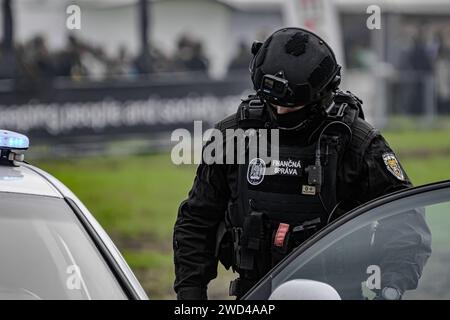 Police and Swat Team are arresting a man for alleged Robery Stock Photo ...