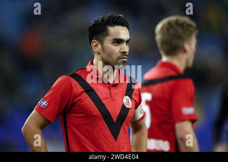 ARNHEM - Milan Hoek of AFC Amsterdam during the TOTO KNVB Cup match between Vitesse and AFC (am) in the Gelredome on January 18, 2024 in Arnhem, the Netherlands. ANP BART STOUTJESDIJK Stock Photo