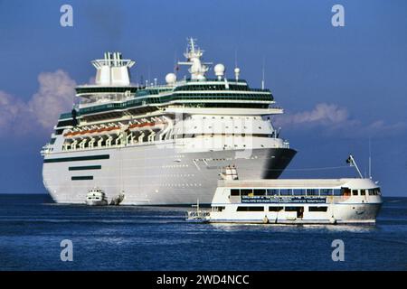 Majesty of the Seas cruise ship ca. Late 1990s. Please credit photographer Joan Iaconetti. Stock Photo