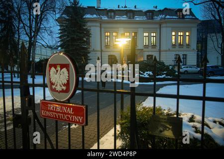 Warsaw, Poland. 18th Jan, 2024. The Constitutional Tribunal is seen in Warsaw, Poland on 18 January, 2024. (Photo by Jaap Arriens/Sipa USA) Credit: Sipa USA/Alamy Live News Stock Photo