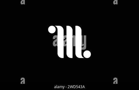 ML NL Letter logo design vector template Stock Vector