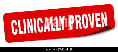 clinically proven sticker. clinically proven rectangular label isolated on white background Stock Vector