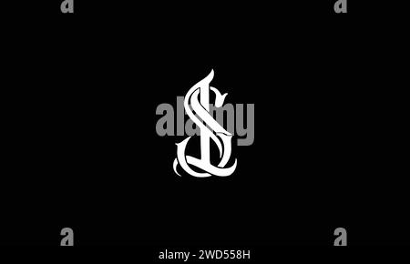 SL, SI abstract initial monogram letter alphabet logo design Stock Vector