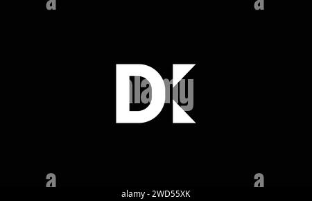 DK Letter Initial Logo Design, Vector Template Stock Vector