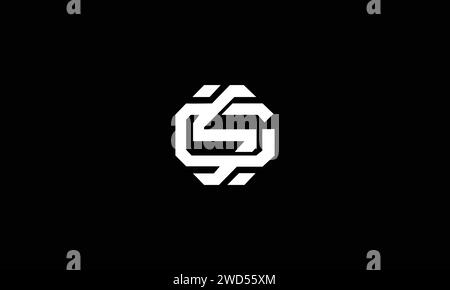 CS abstract initial monogram letter alphabet logo design Stock Vector