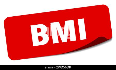bmi sticker. bmi rectangular label isolated on white background Stock ...