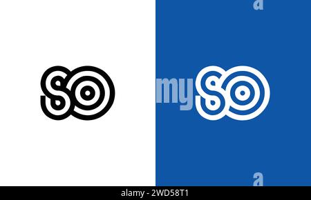 SO, OS, S, O abstract letters logo monogram Stock Vector