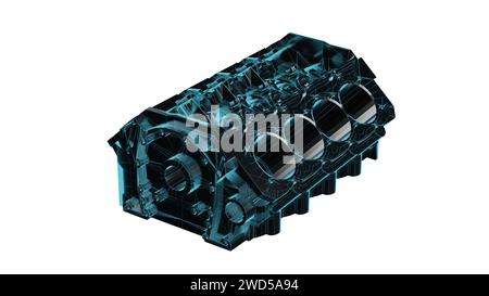 Close up detailed fully textured 3D render over white background of ...