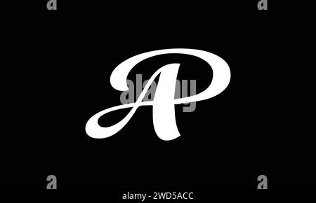 Alphabet letter icon logo AP Stock Vector