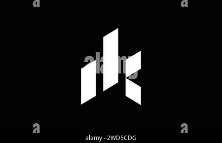 Alphabet letters Initials Monogram logo JK, DK Stock Vector