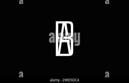 AB, BA, A, B abstract letters logo monogram Stock Vector