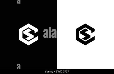 Professional and Minimalist Letter CS Logo Design, Editable in Vector Format Stock Vector