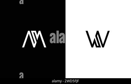 MS logo design. monogram WS letter vector logotype Stock Vector