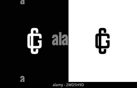 letter CG,, GC logo design, Minimalist CG, GC initial based vector icon. Stock Vector